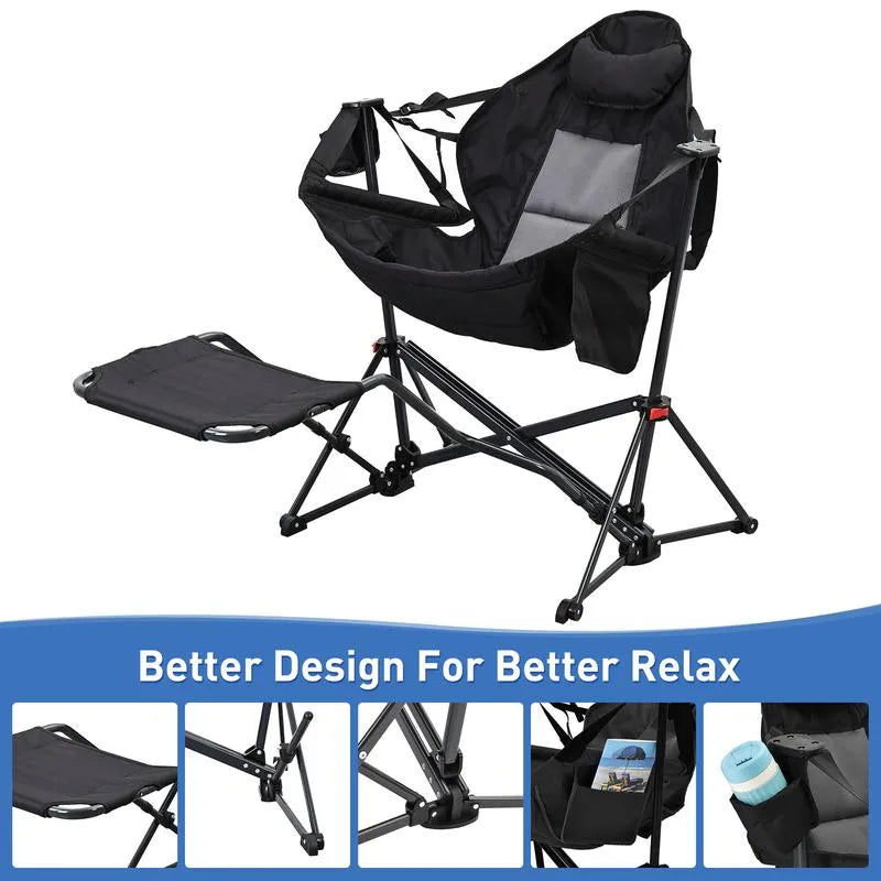 450lbs Heavy-Duty Hammock Camping Chair with Pedal – Portable Swing Seat for Outdoors